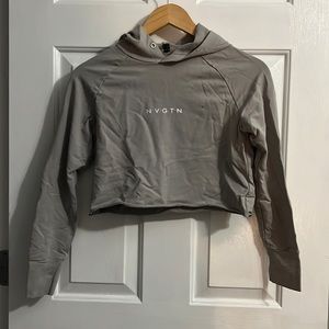 NVGTN cropped gray hoodie size small